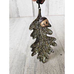 Leaf acorn ornament glitter unique axis tree